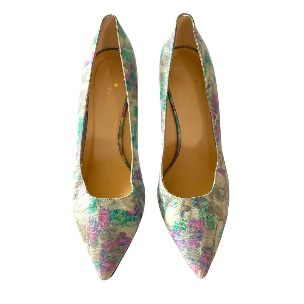 Kate Spade Leather Graphic Heels